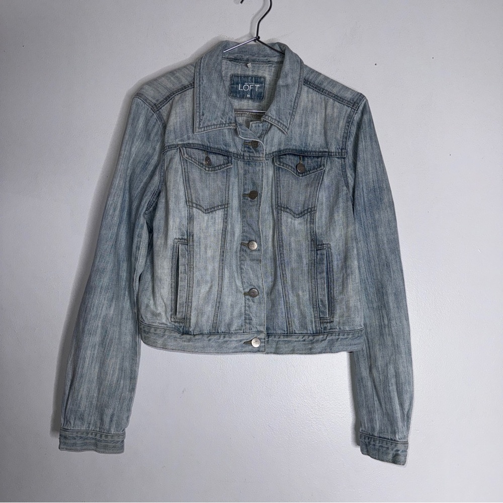 Loft Medium Light Wash Denim Jean Jacket
